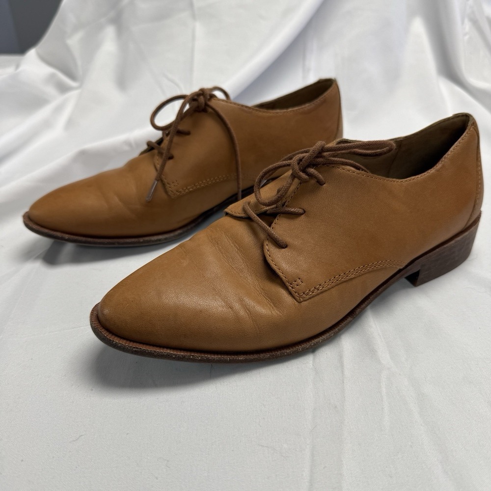 Women's Madewell The Frances Oxford In English Saddle Size 7 Leather Tie Shoes